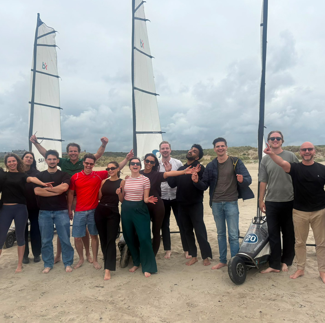 Levy Global staff enjoying the beach party